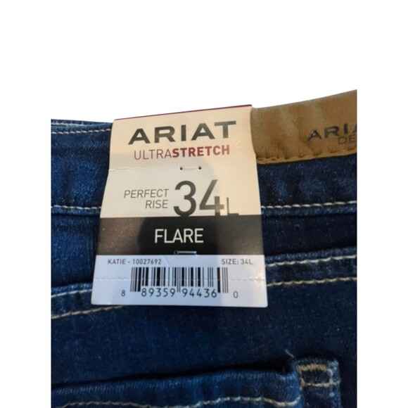 Ariat Jeans NEW with TAGS Womens Sz 34L Ultra Stretch Perfect Rise Katie Flare - Picture 7 of 12
